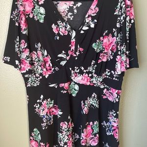 Torrid floral peplum top